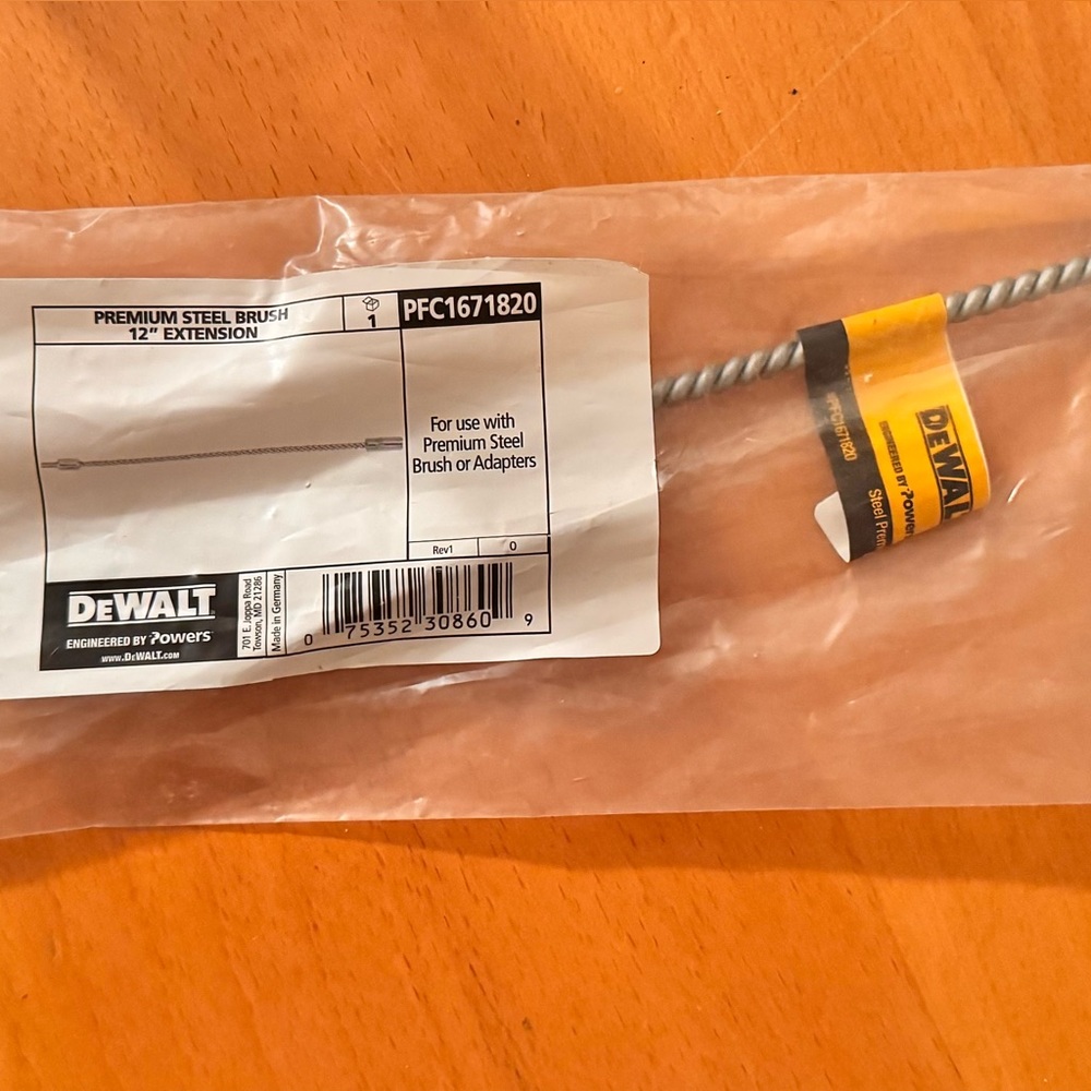 DeWalt Premium Steel Brush Extension PFC1671820 - Engineered by Powers